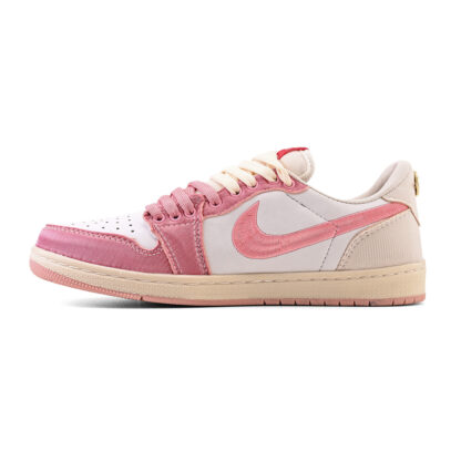 Nike Air Jordan 1 Retro Low OG Trophy Room Away (Branco/Rosa) - Imagem 2