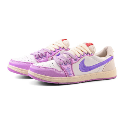 Nike Air Jordan 1 Retro Low OG Trophy Room Away (Branco/Lilás) - Imagem 4